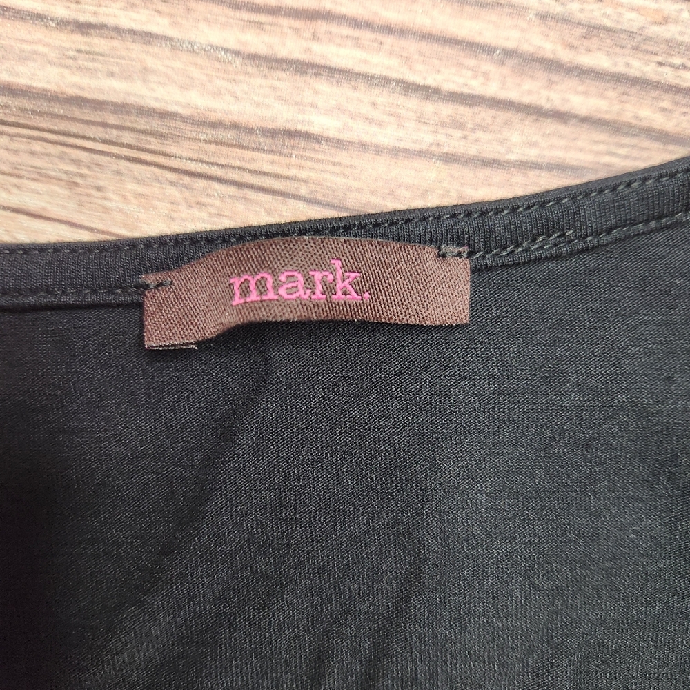 SOLD Mark Black Longsleeve Tie Back Blouse Top - Picture 6 of 7